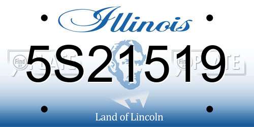 5S21519 Illinois License Plate
