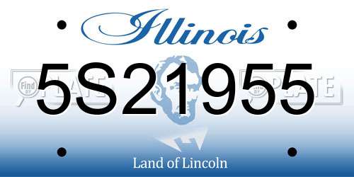 5S21955 Illinois License Plate