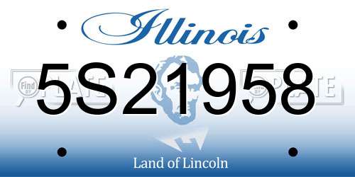 5S21958 Illinois License Plate