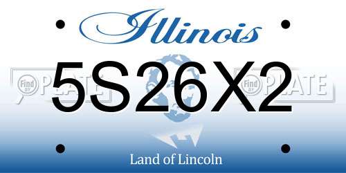 5S26X2 Illinois License Plate