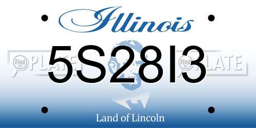 5S28I3 Illinois License Plate