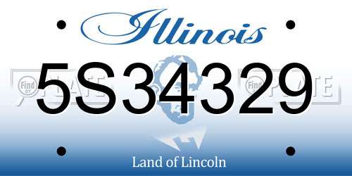 5S34329 Illinois License Plate