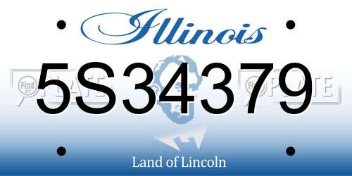 5S34379 Illinois License Plate