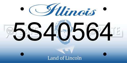 5S40564 Illinois License Plate