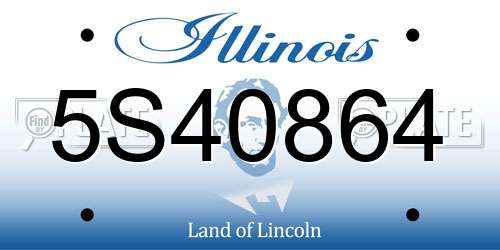 5S40864 Illinois License Plate