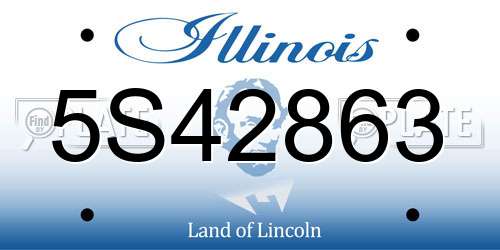 5S42863 Illinois License Plate