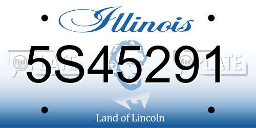 5S45291 Illinois License Plate
