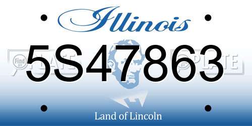 5S47863 Illinois License Plate