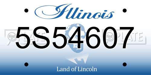 5S54607 Illinois License Plate
