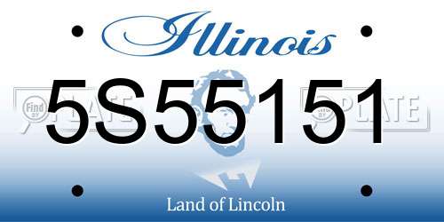 5S55151 Illinois License Plate