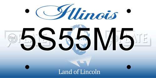 5S55M5 Illinois License Plate