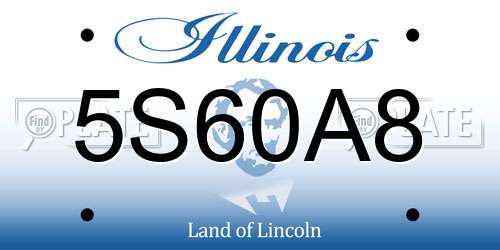 5S60A8 Illinois License Plate