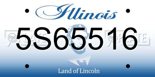5S65516 Illinois License Plate