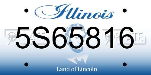 5S65816 Illinois License Plate