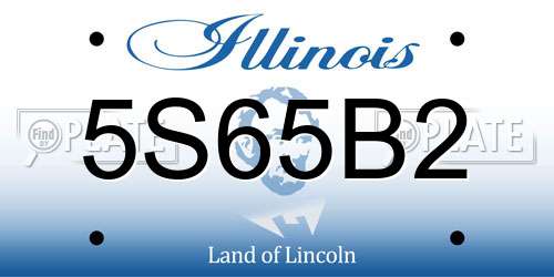 5S65B2 Illinois License Plate