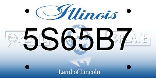 5S65B7 Illinois License Plate