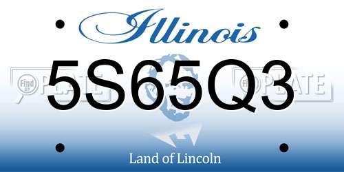 5S65Q3 Illinois License Plate