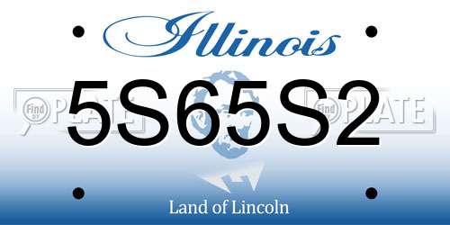 5S65S2 Illinois License Plate