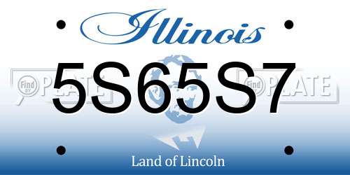 5S65S7 Illinois License Plate