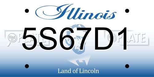 5S67D1 Illinois License Plate