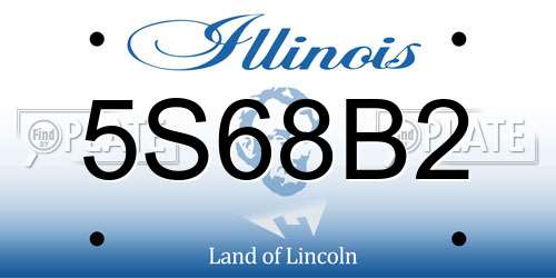 5S68B2 Illinois License Plate