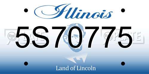 5S70775 Illinois License Plate