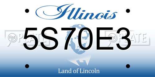 5S70E3 Illinois License Plate