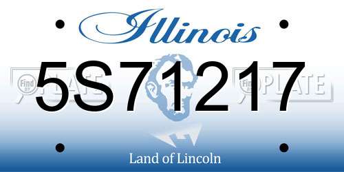 5S71217 Illinois License Plate