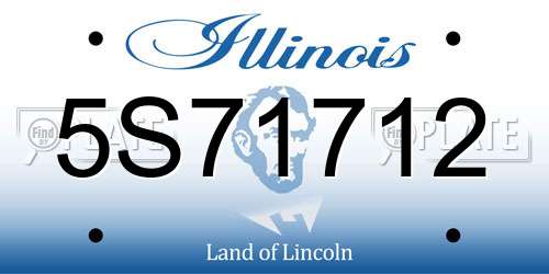 5S71712 Illinois License Plate