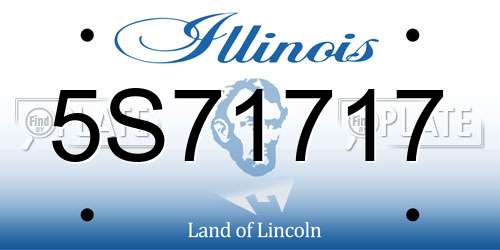 5S71717 Illinois License Plate