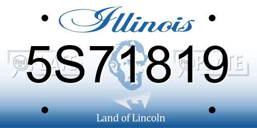 5S71819 Illinois License Plate