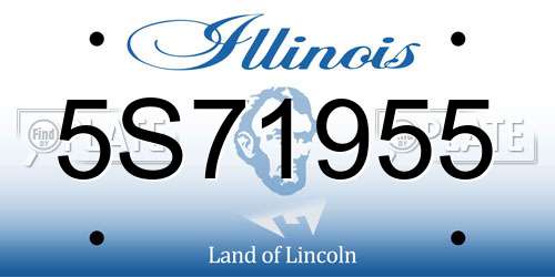 5S71955 Illinois License Plate
