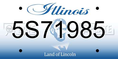 5S71985 Illinois License Plate