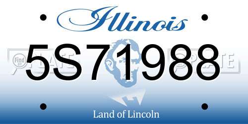 5S71988 Illinois License Plate