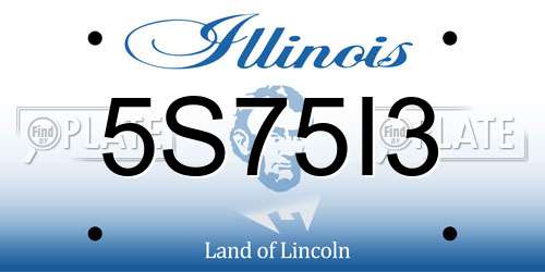 5S75I3 Illinois License Plate