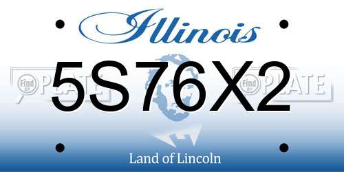 5S76X2 Illinois License Plate