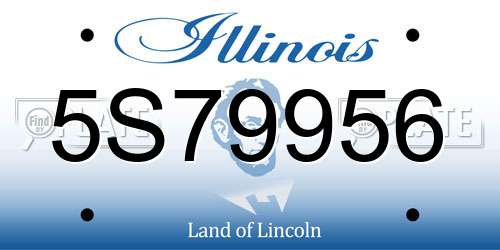 5S79956 Illinois License Plate