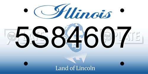 5S84607 Illinois License Plate