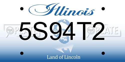 5S94T2 Illinois License Plate