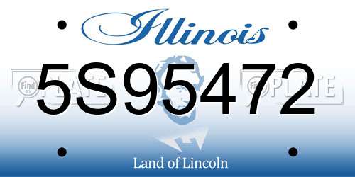 5S95472 Illinois License Plate