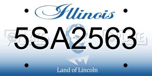 5SA2563 Illinois License Plate