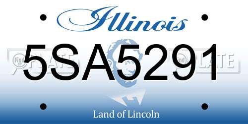 5SA5291 Illinois License Plate