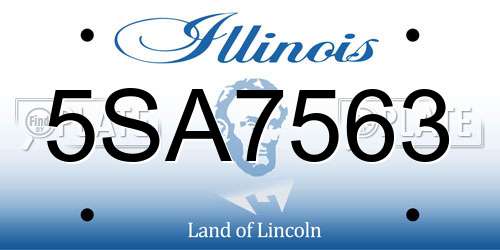 5SA7563 Illinois License Plate