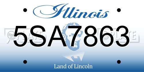 5SA7863 Illinois License Plate