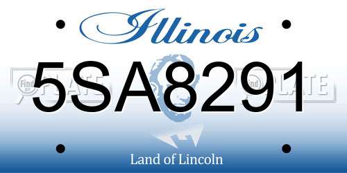5SA8291 Illinois License Plate