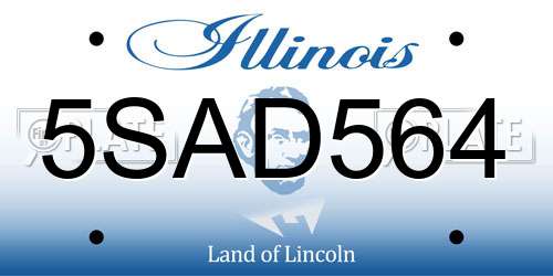 5SAD564 Illinois License Plate