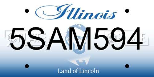 5SAM594 Illinois License Plate