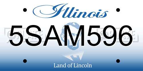 5SAM596 Illinois License Plate