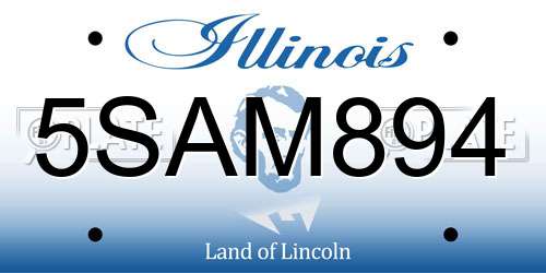 5SAM894 Illinois License Plate