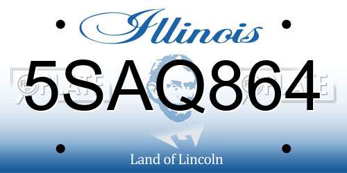 5SAQ864 Illinois License Plate